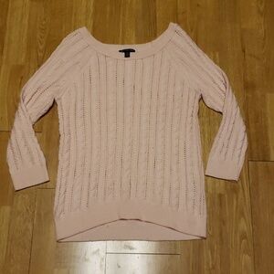 AEO Baby pink cable knit sweater sz small